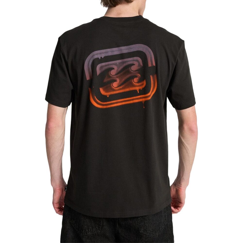 Billabong Crayon Wave S/S T-Shirt - Washed Black (SP26)