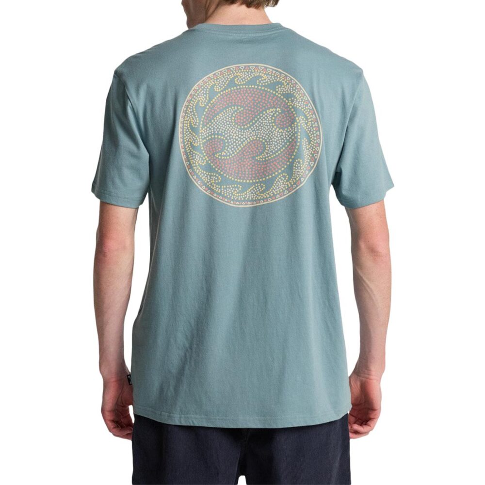 Billabong Crayon Wave S/S T-Shirt - Washed Blue