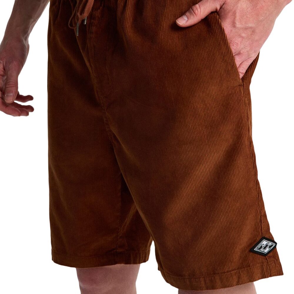 Billabong Larry Elasticated Corduroy Shorts - Rustic Brown