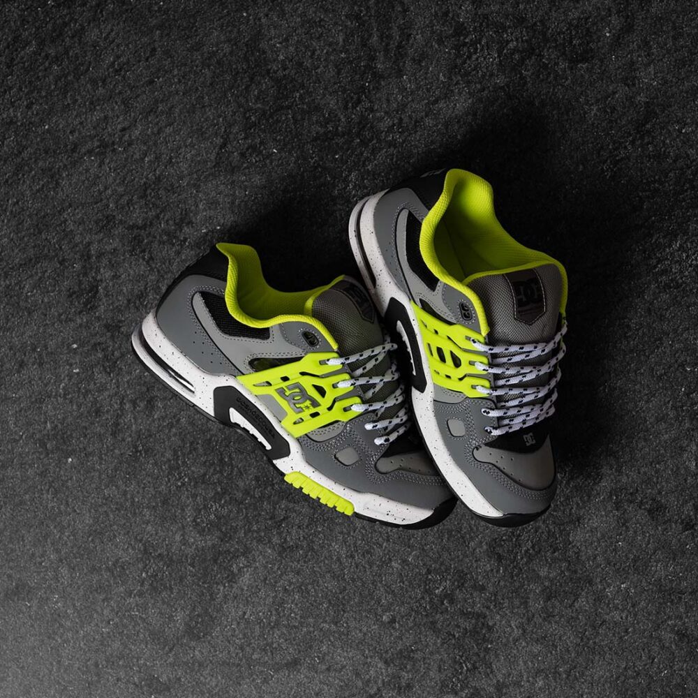 DC AT-2 Skate Shoes - Grey/Black/Lime