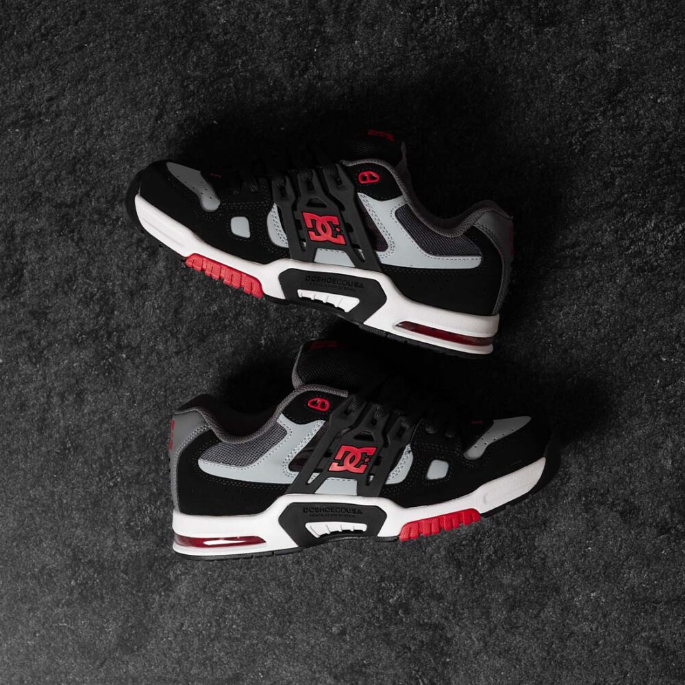 DC AT-2 Skate Shoes - Black/Grey/Red