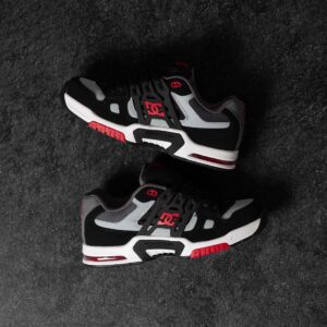DC AT-2 Skate Shoes - Black/Grey/Red