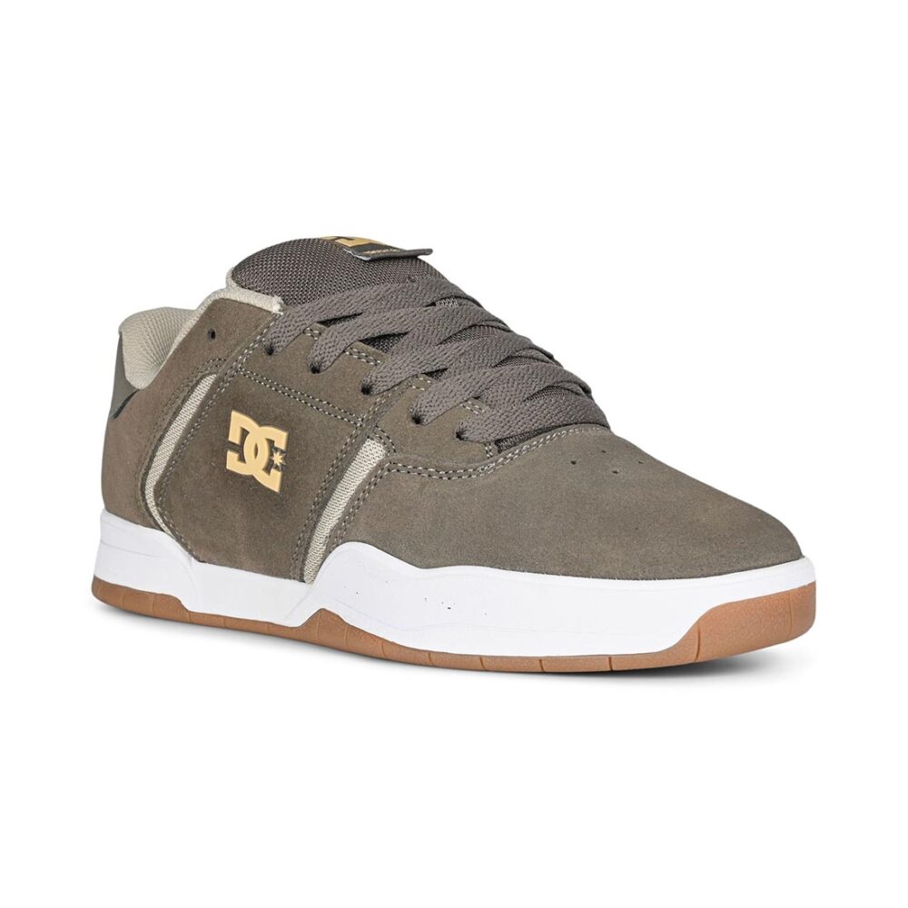 DC Central Low Top Skate Shoes - Brown/Gold/Taupe