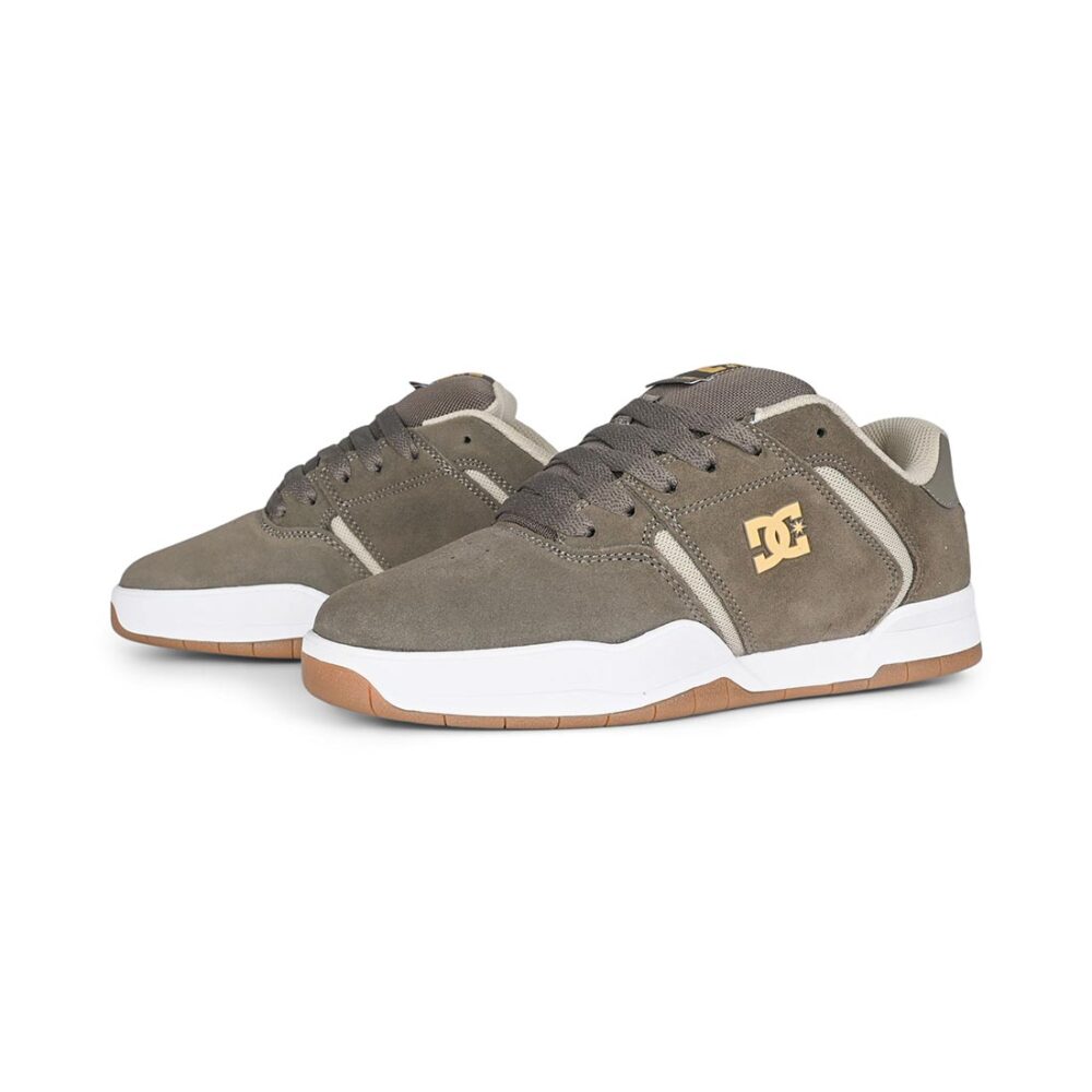 DC Central Low Top Skate Shoes - Brown/Gold/Taupe