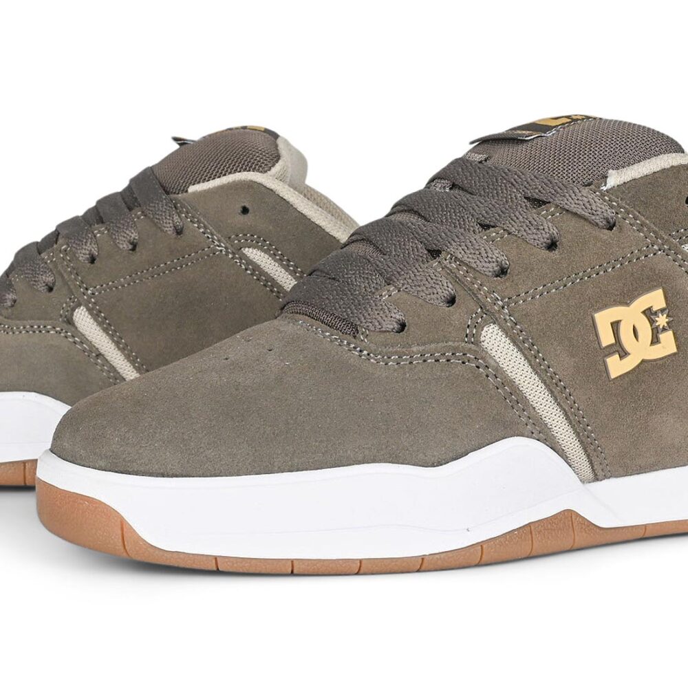 DC Central Low Top Skate Shoes - Brown/Gold/Taupe