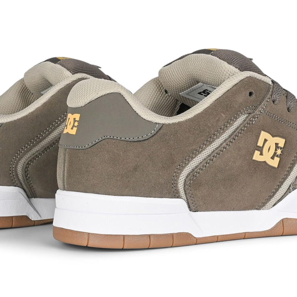 DC Central Low Top Skate Shoes - Brown/Gold/Taupe
