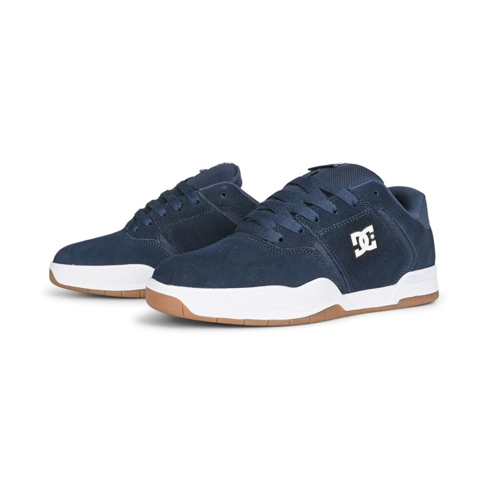 DC Central Low Top Skate Shoes - Navy/White/Gum