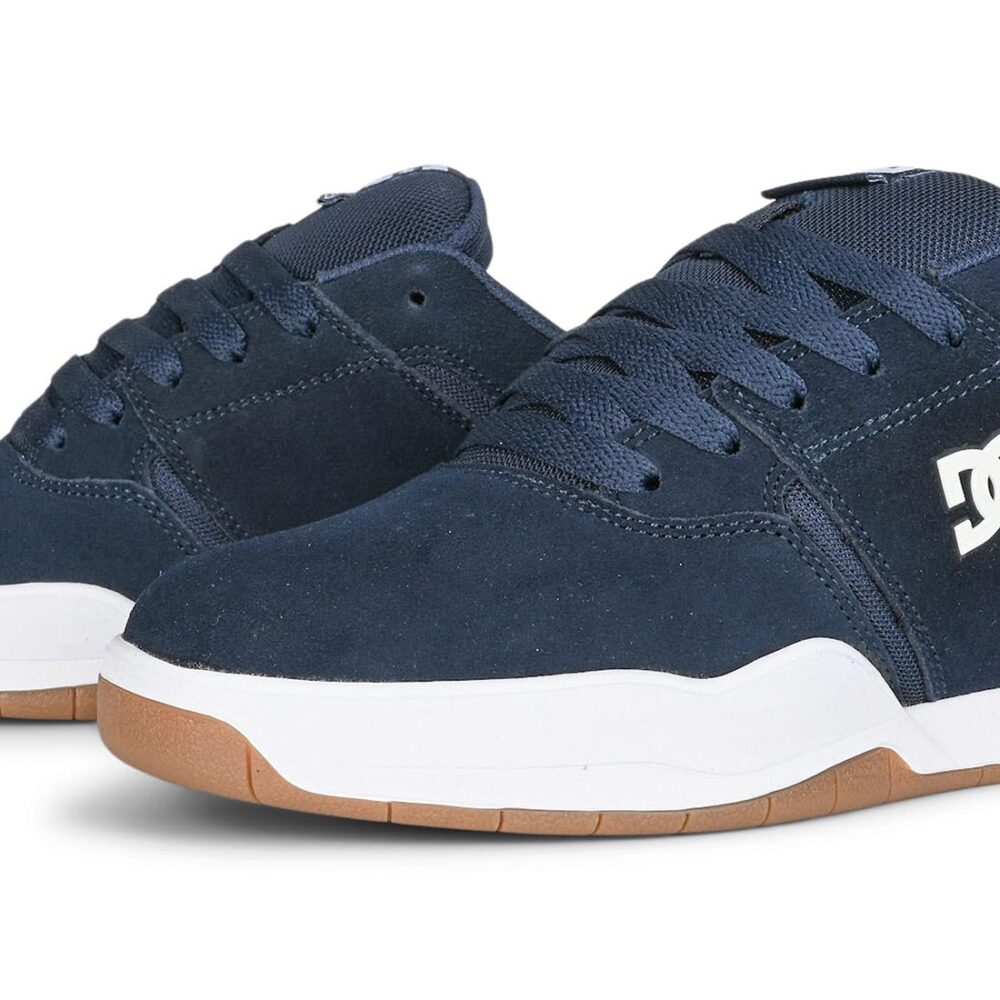 DC Central Low Top Skate Shoes - Navy/White/Gum