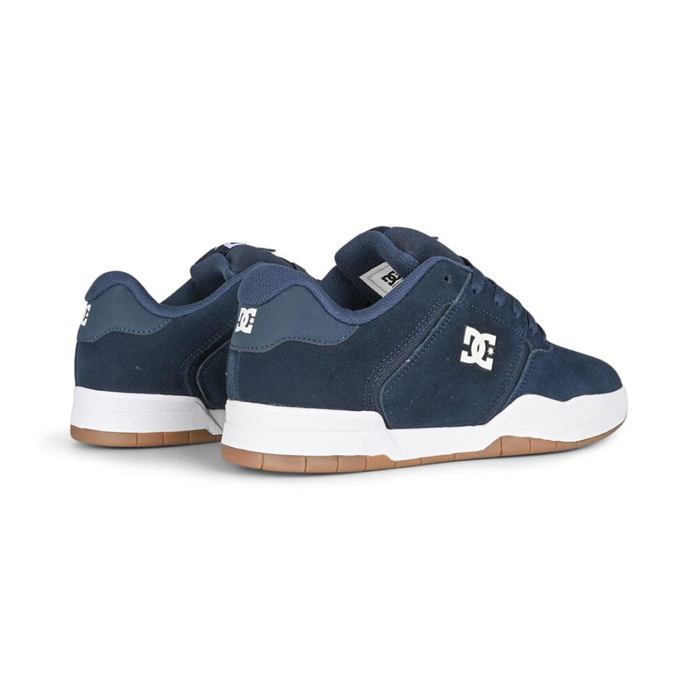 DC Central Low Top Skate Shoes - Navy/White/Gum