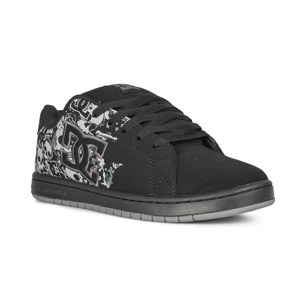 DC Gaveler Skate Shoes - Black/Dark Grey Print