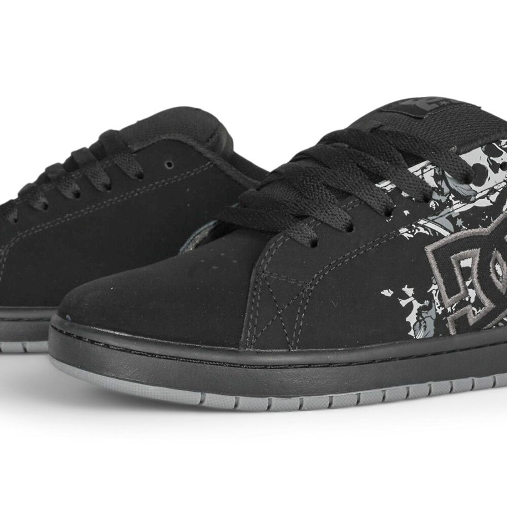 DC Gaveler Skate Shoes - Black/Dark Grey Print