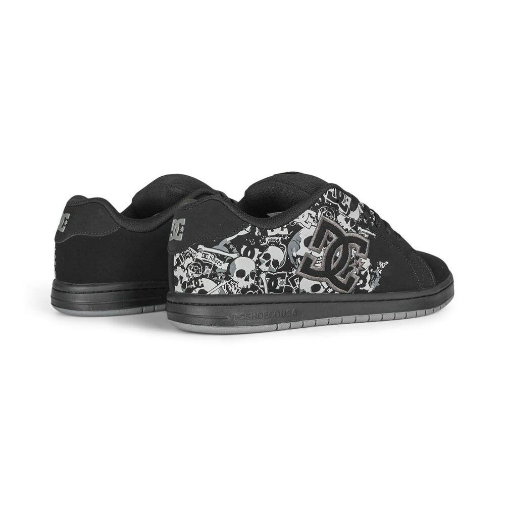 DC Gaveler Skate Shoes - Black/Dark Grey Print