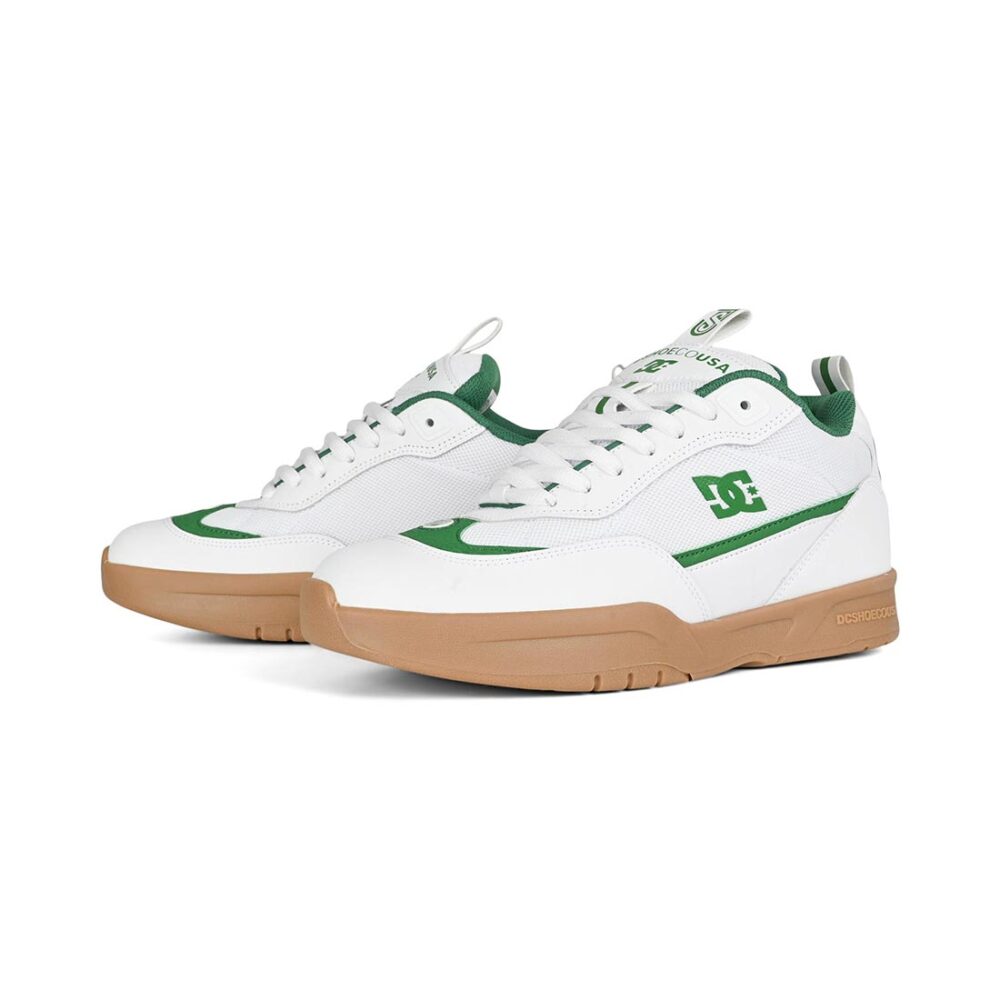 DC JS 2 Skate Shoes - White/Green/Gum