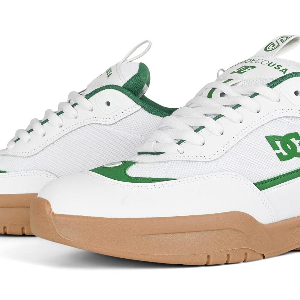 DC JS 2 Skate Shoes - White/Green/Gum