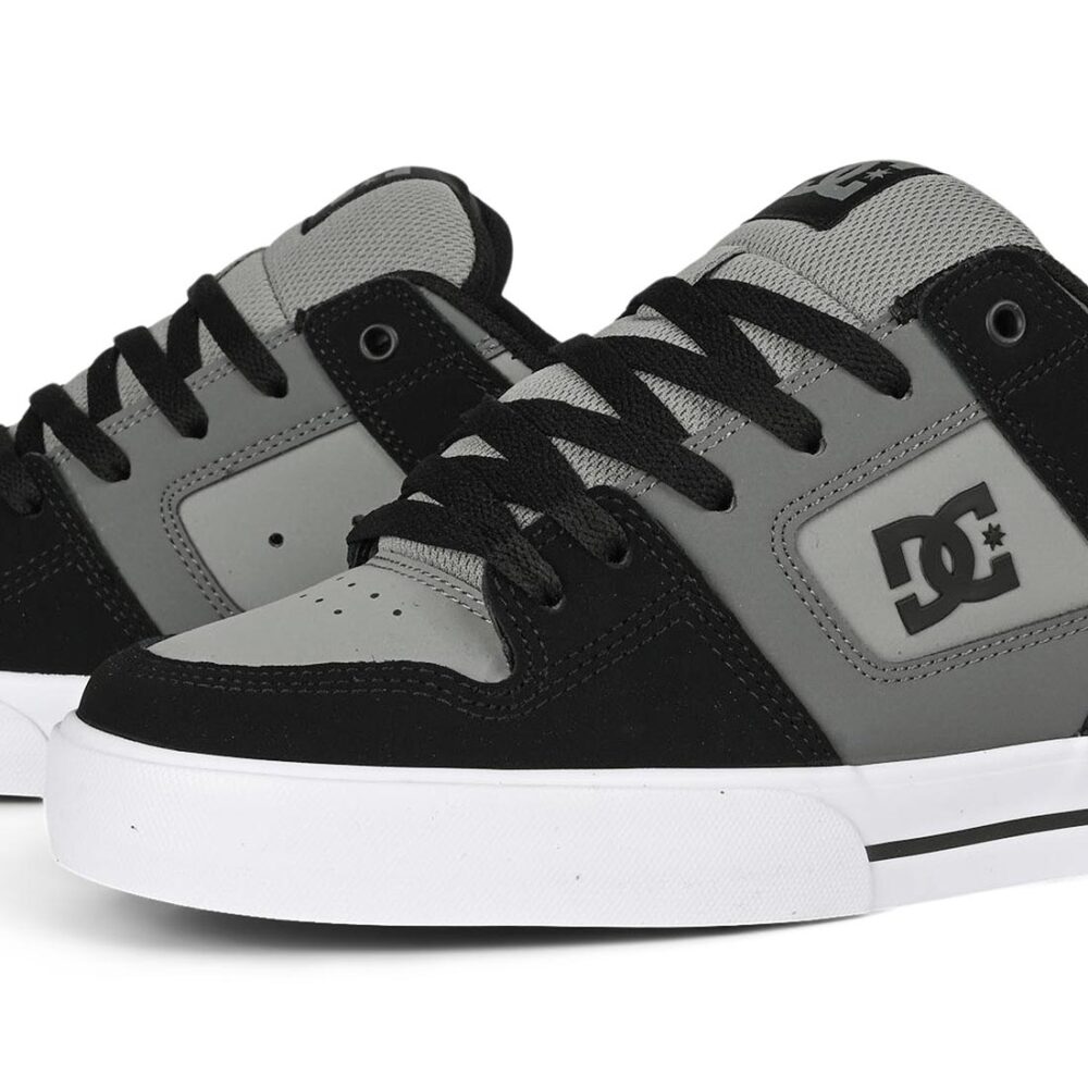 DC Pure Skate Shoes - Black/Dark Grey/Grey