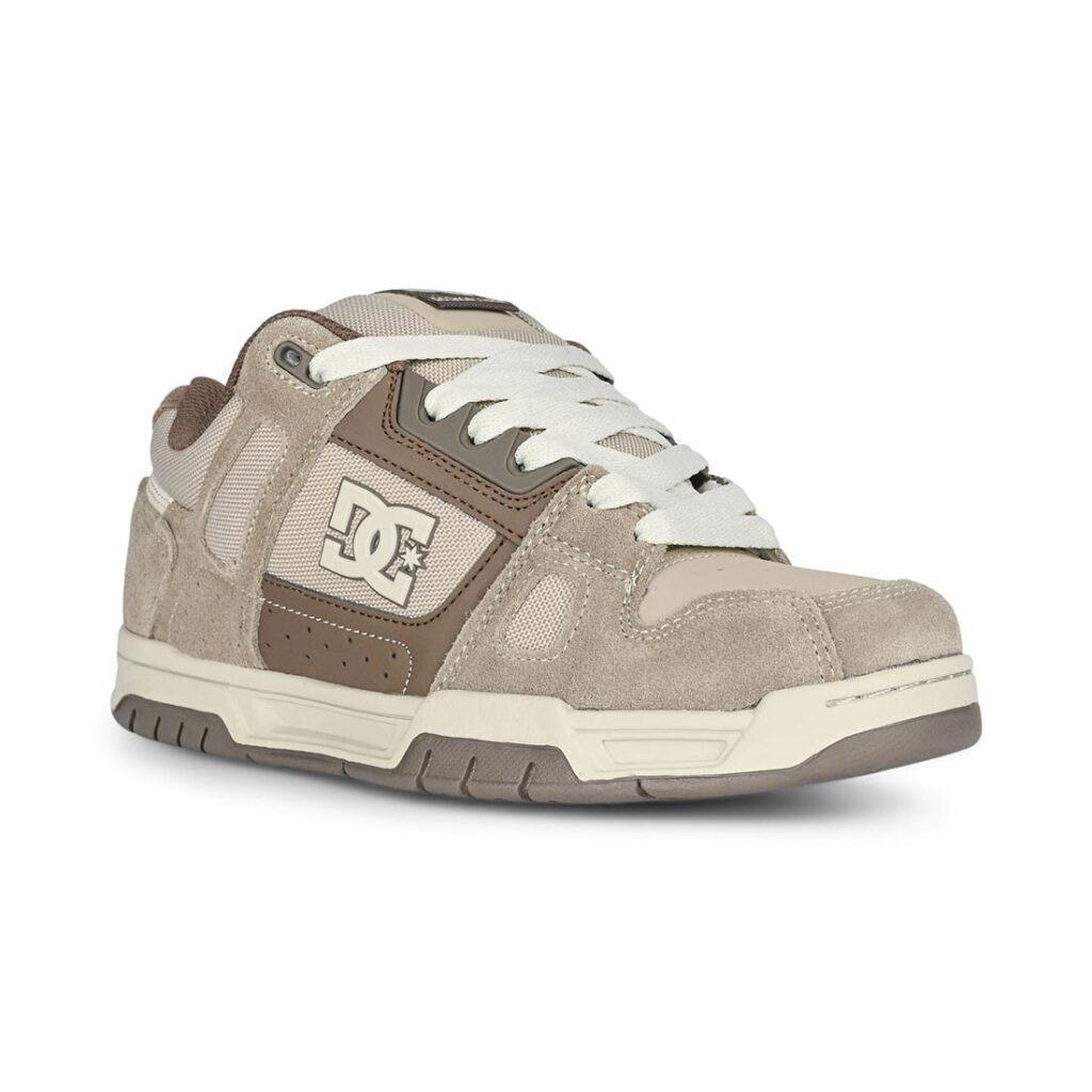 DC Stag Skate Shoes - Taupe/Off White