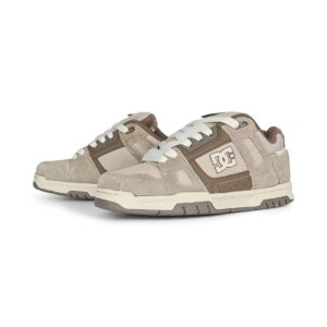 DC Stag Skate Shoes - Taupe/Off White