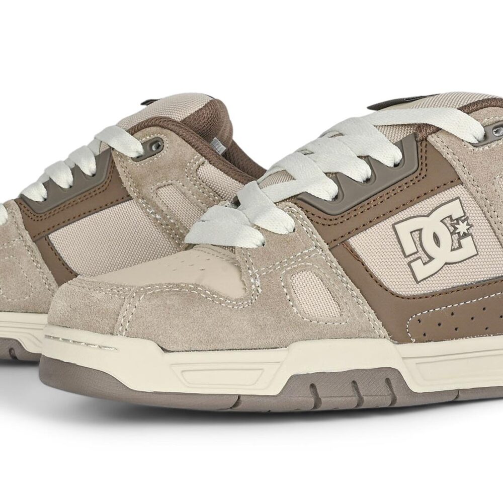 DC Stag Skate Shoes - Taupe/Off White