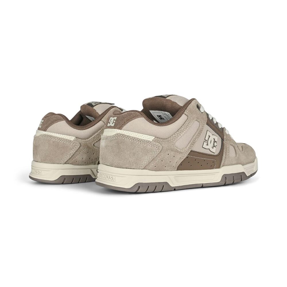 DC Stag Skate Shoes - Taupe/Off White