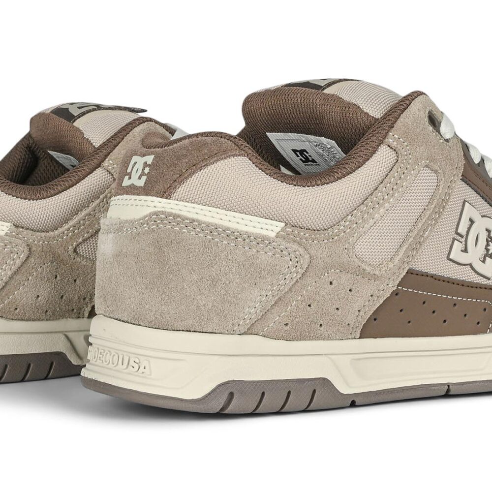 DC Stag Skate Shoes - Taupe/Off White