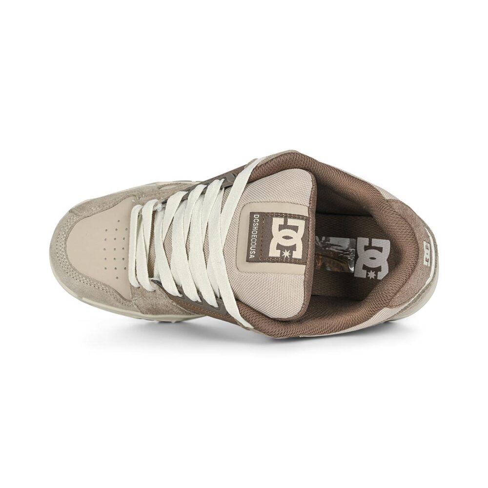 DC Stag Skate Shoes - Taupe/Off White