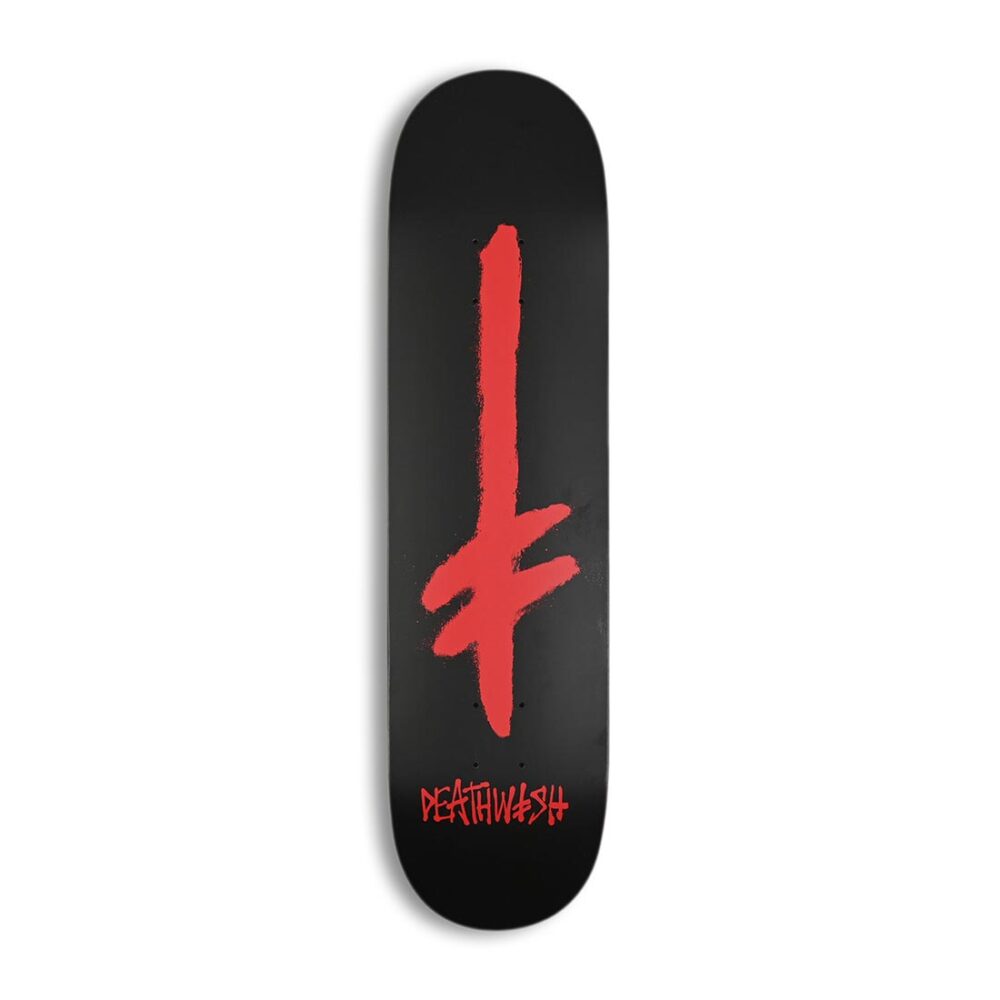 Deathwish Gang Logo 8" Skateboard Deck - Black/Red
