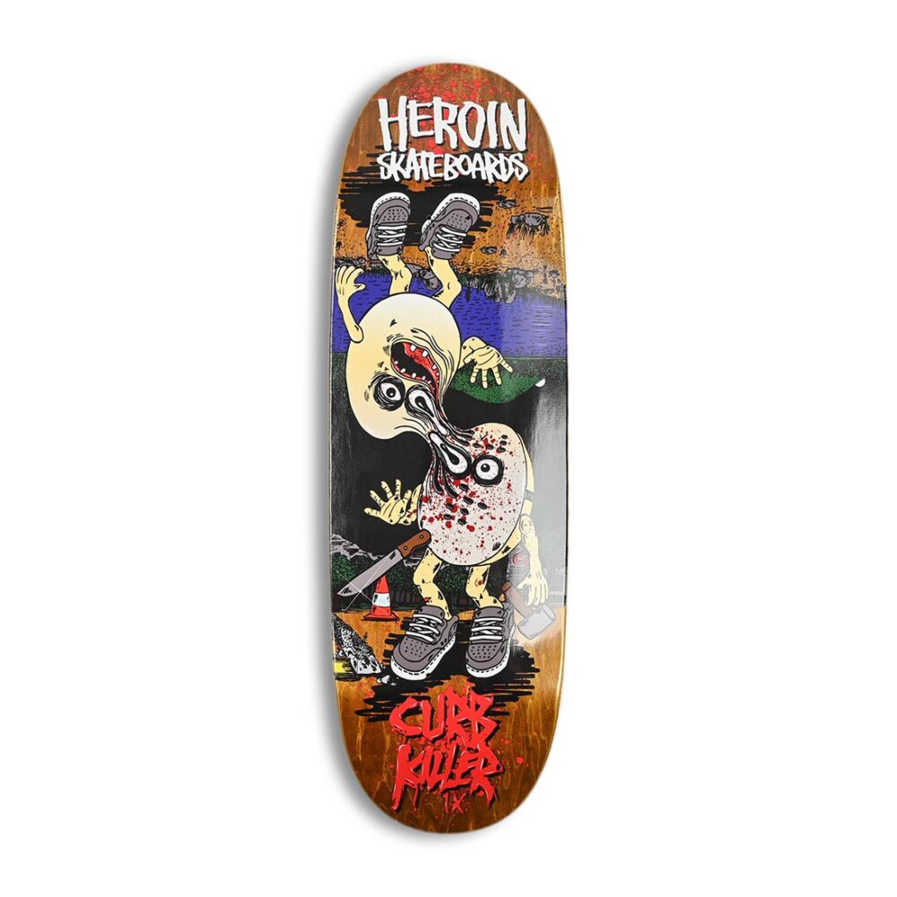 Heroin Skateboards Curb Killer Merged 10" Deck