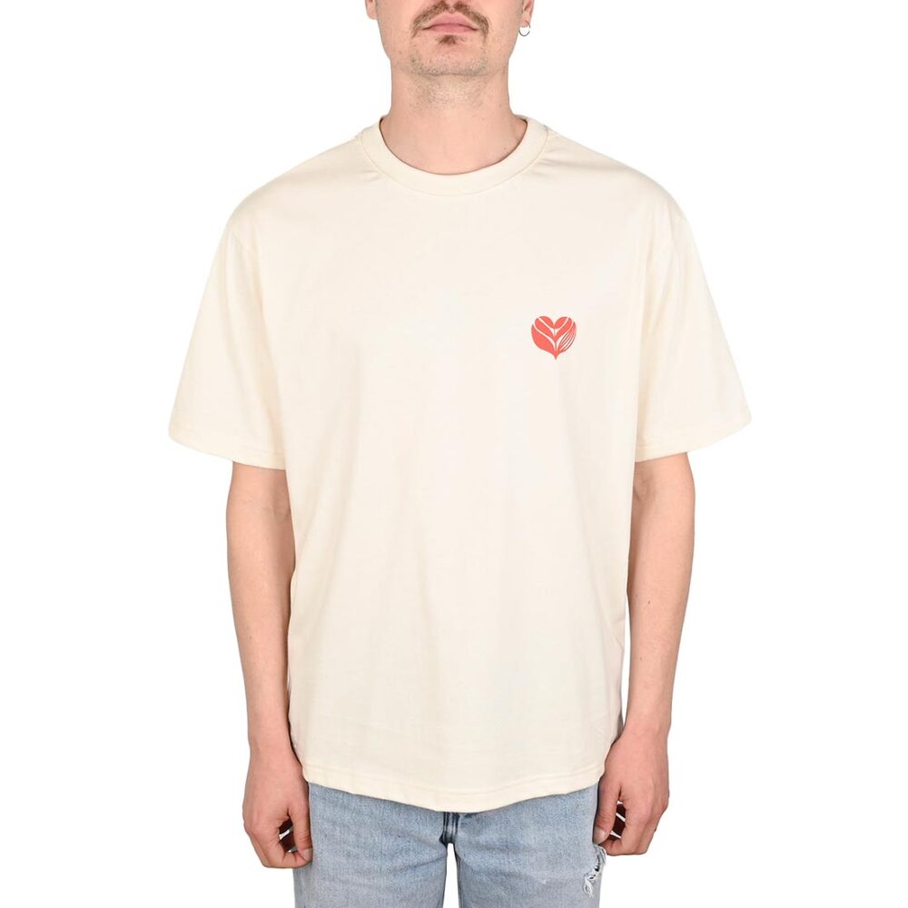 Magenta Love Short-Sleeved T-Shirt - Natural