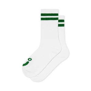 Polar Happy Sad Rib Socks - White/Green