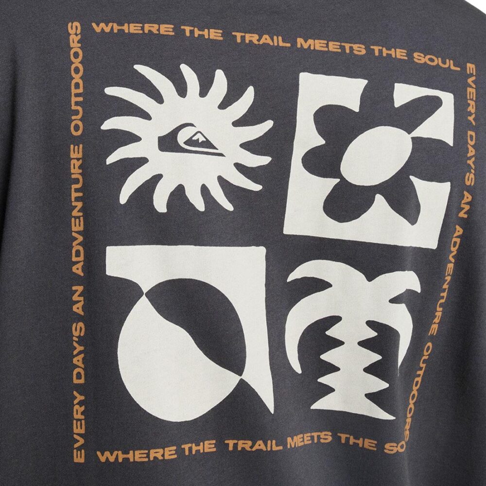 Quiksilver Evo Blossom Of Peace S/S T-Shirt - Tarmac