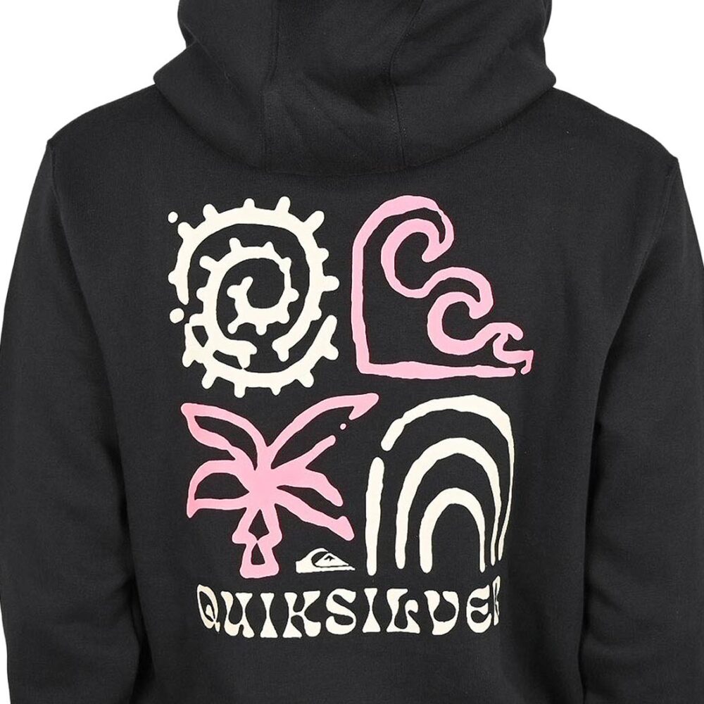 Quiksilver Screen Front and Back Pullover Hoodie - Black