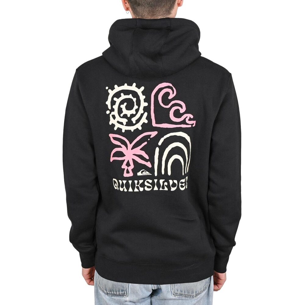 Quiksilver Screen Front and Back Pullover Hoodie - Black