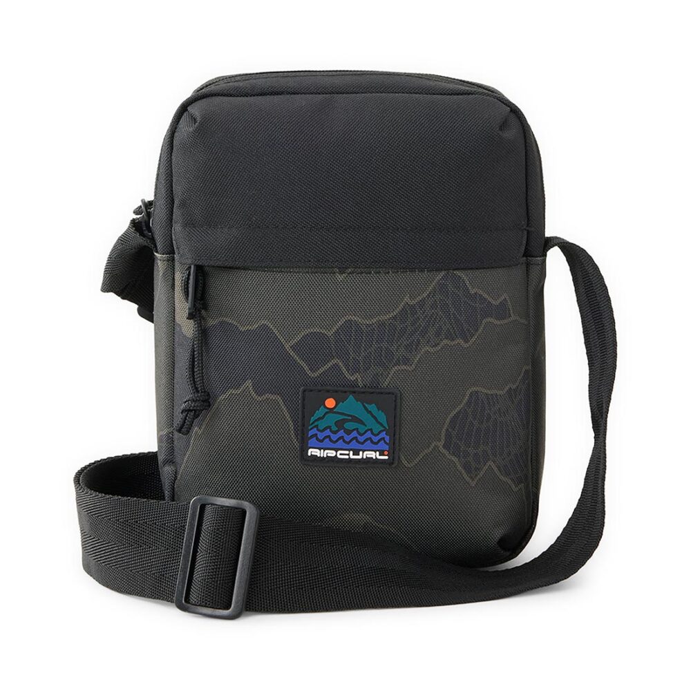Rip Curl No Idea Pouch Search Crossbody Bag - Black/Olive Camo