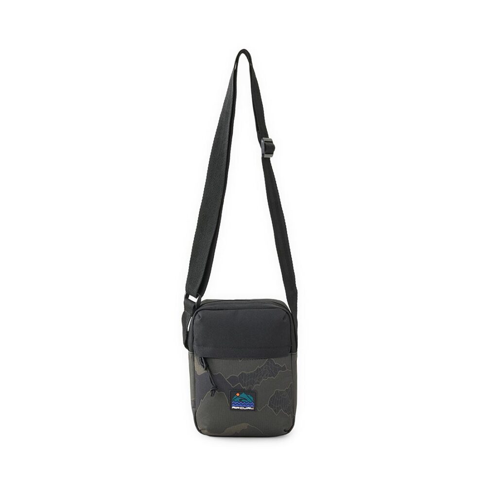 Rip Curl No Idea Pouch Search Crossbody Bag - Black/Olive Camo