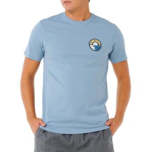 Rip Curl Pacific Rinse Stacked S/S T-Shirt - Faded Denim