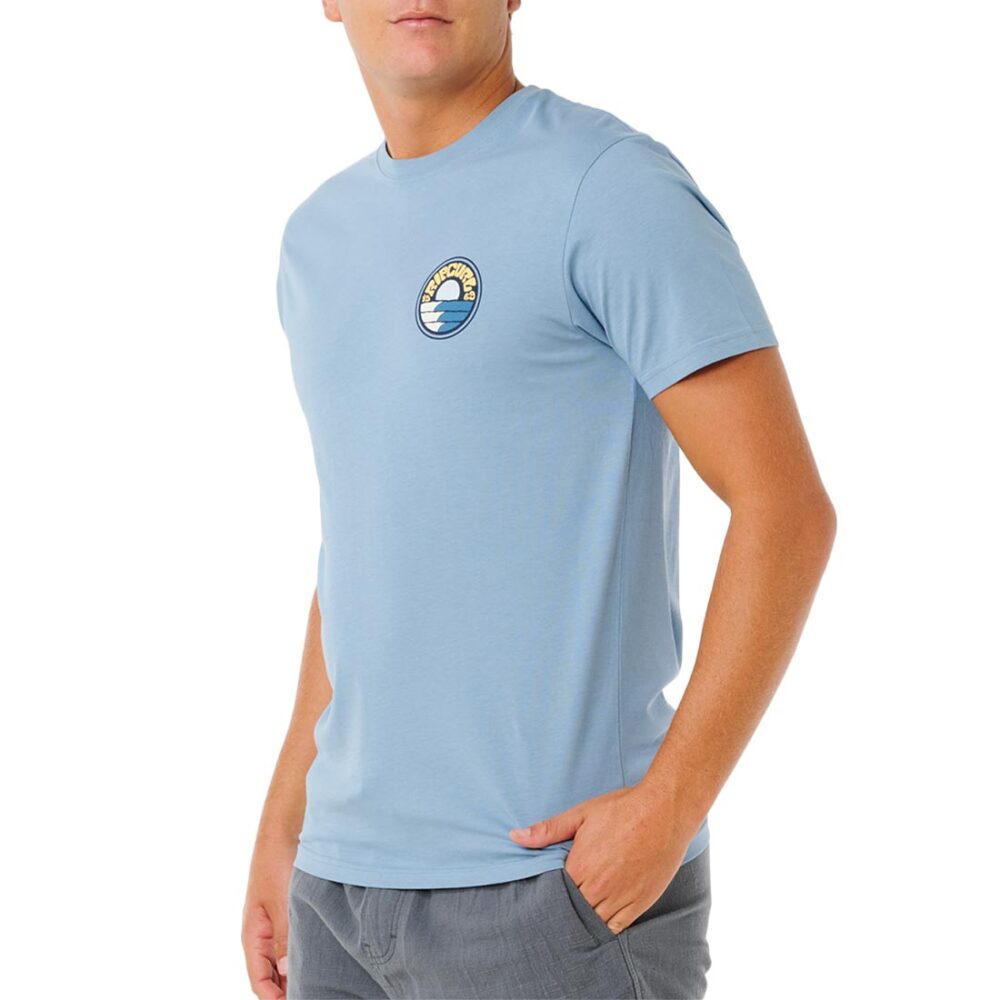 Rip Curl Pacific Rinse Stacked S/S T-Shirt - Faded Denim