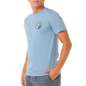 Rip Curl Pacific Rinse Stacked S/S T-Shirt - Faded Denim