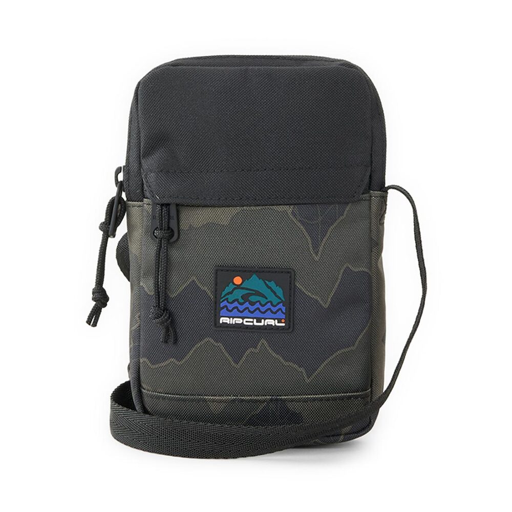 Rip Curl Slim Pouch Search Crossbody Bag - Black/Olive Camo