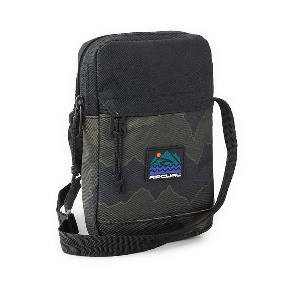 Rip Curl Slim Pouch Search Crossbody Bag - Black/Olive Camo