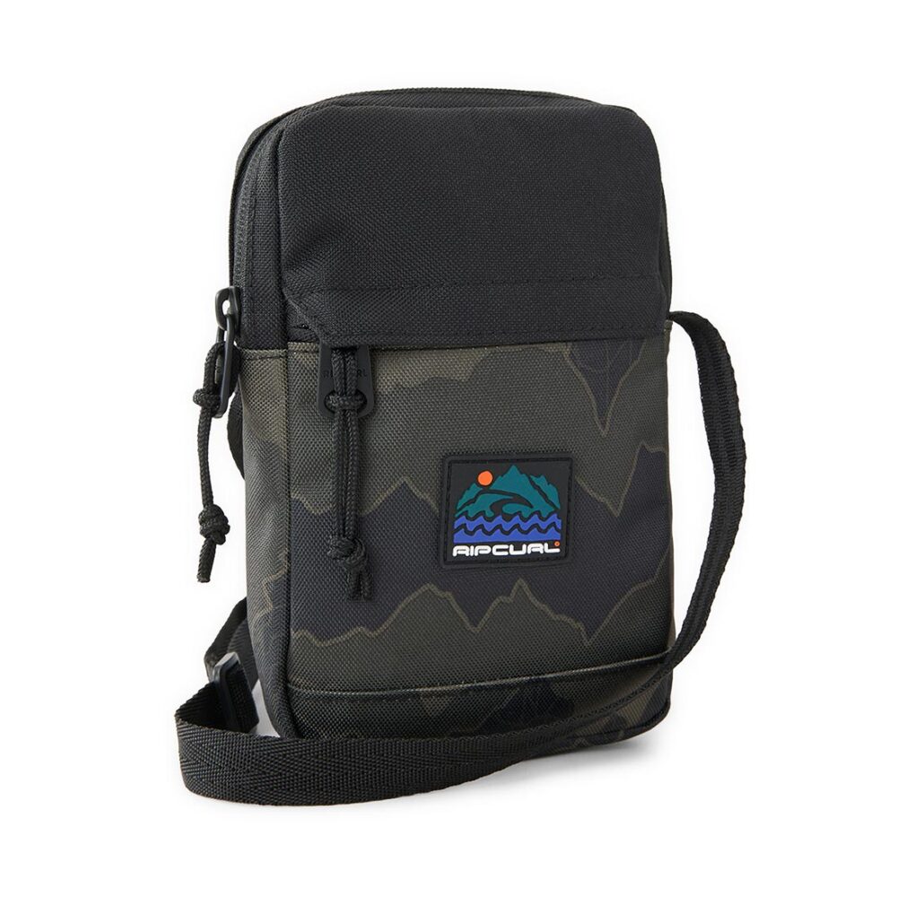 Rip Curl Slim Pouch Search Crossbody Bag - Black/Olive Camo