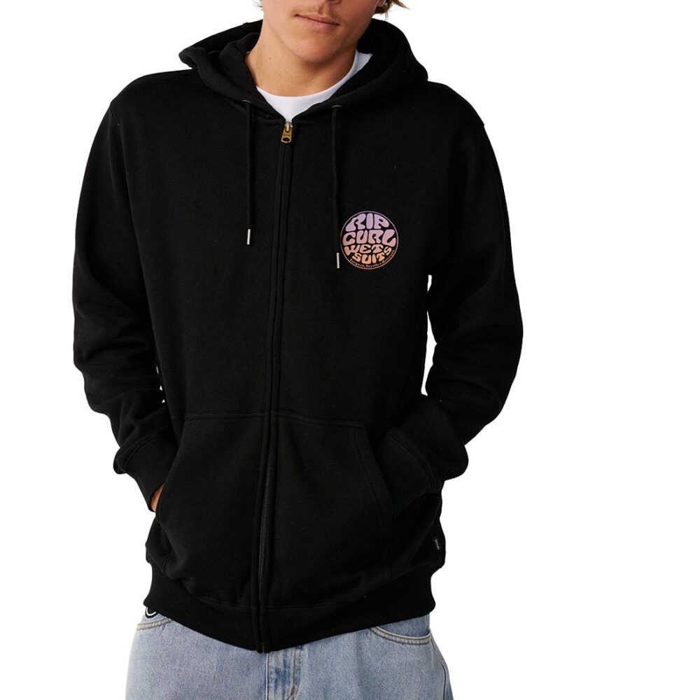 Rip Curl Wettie Passage Icon Zip Hoodie - Black
