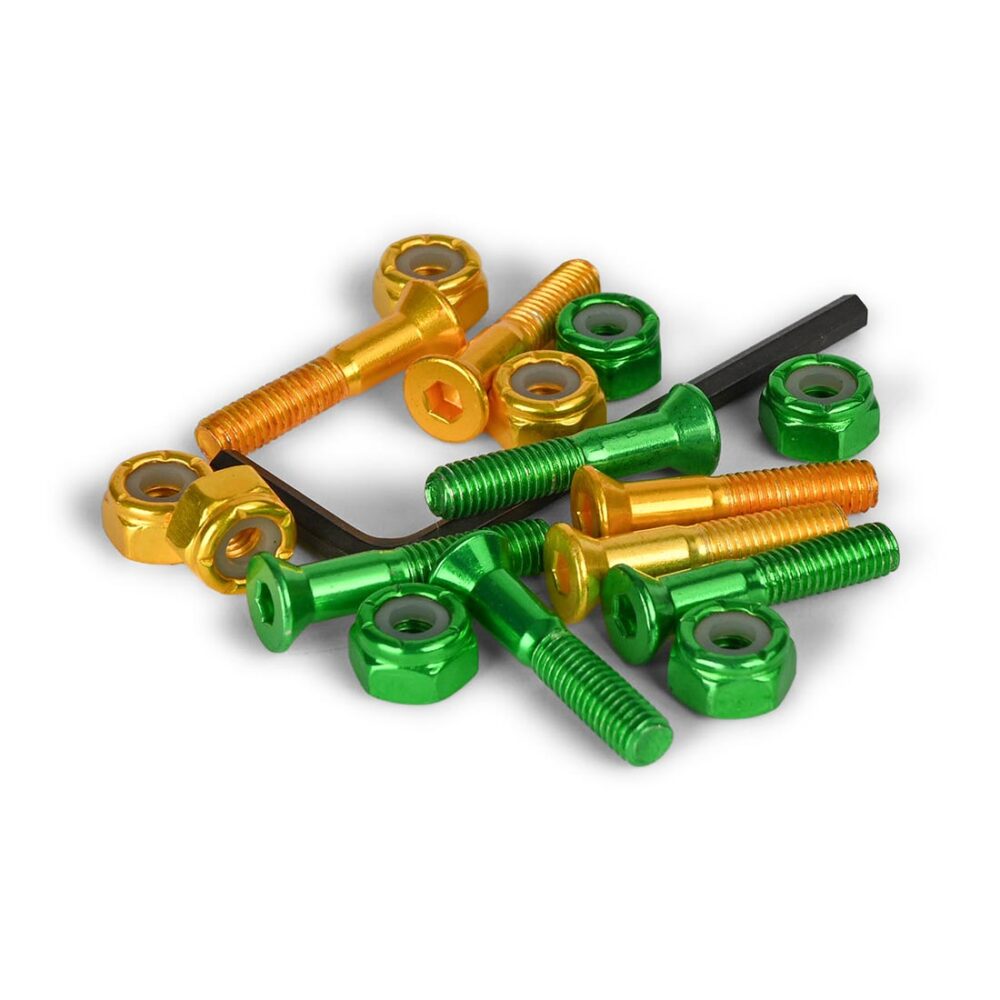 Shake Junt Bag O'Bolts Allen Skateboard Truck Bolts - Yellow/Green