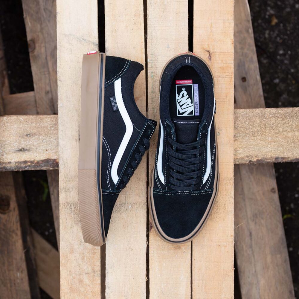 Vans Old Skool Pro Skate Shoes - Black/Gum/White
