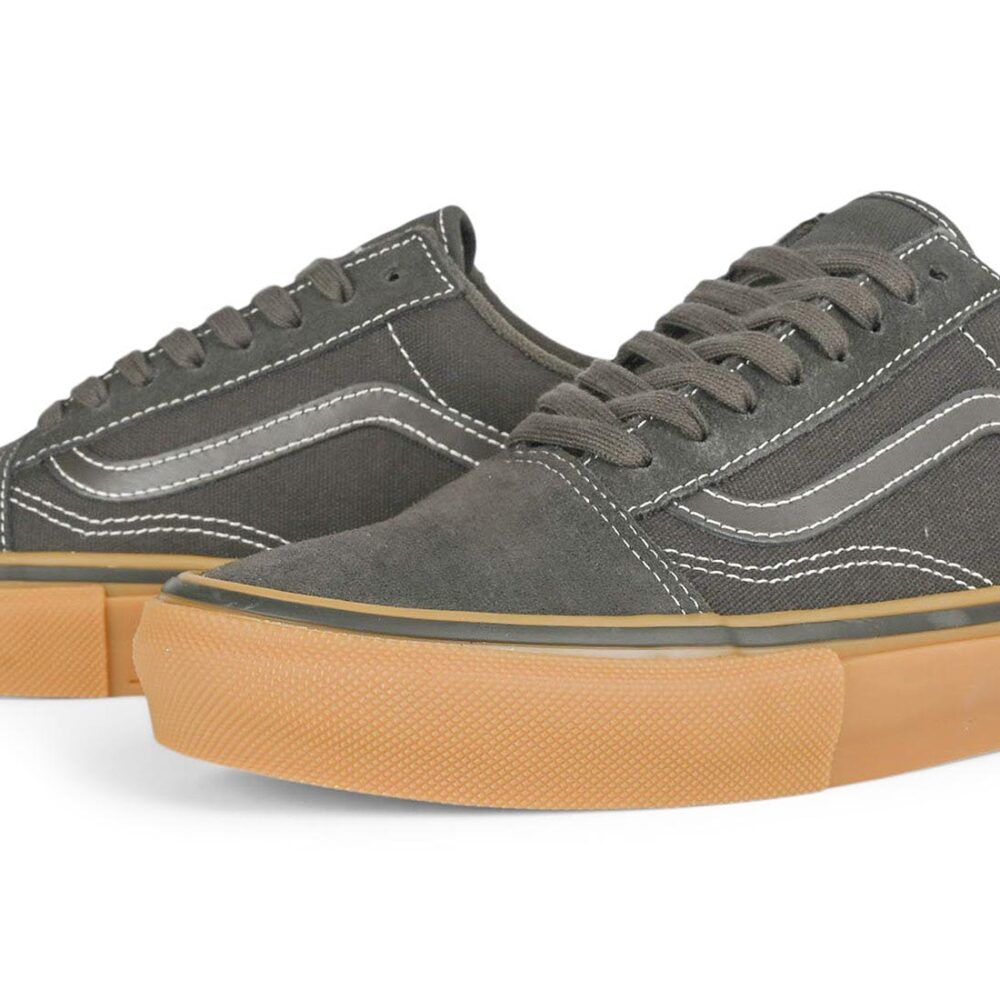 Vans Old Skool Pro Skate Shoes - Faded Black/Gum