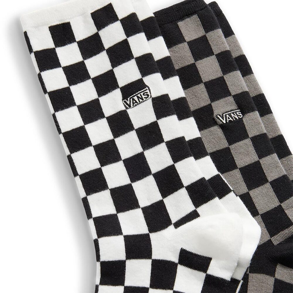 Vans Ticker Crew Socks 2 Pack - Black/White