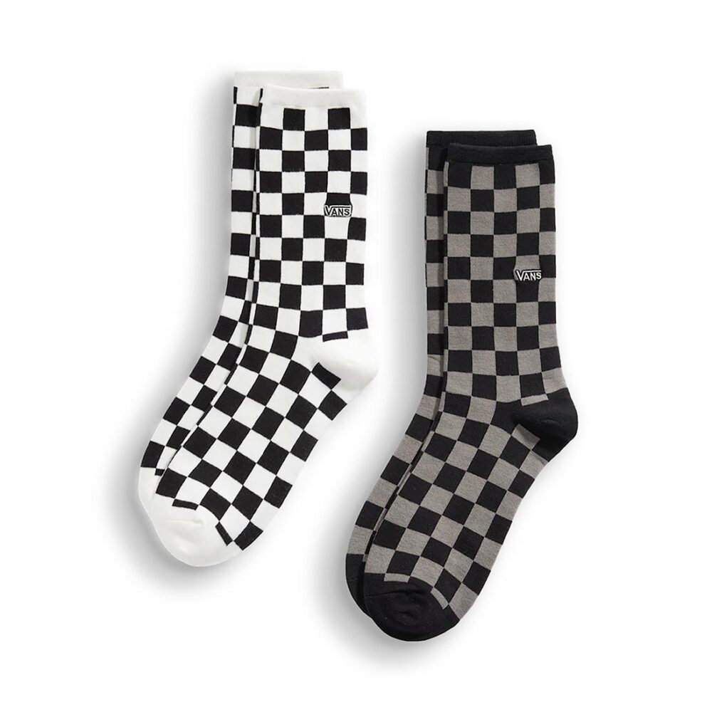 Vans Ticker Crew Socks 2 Pack - Black/White