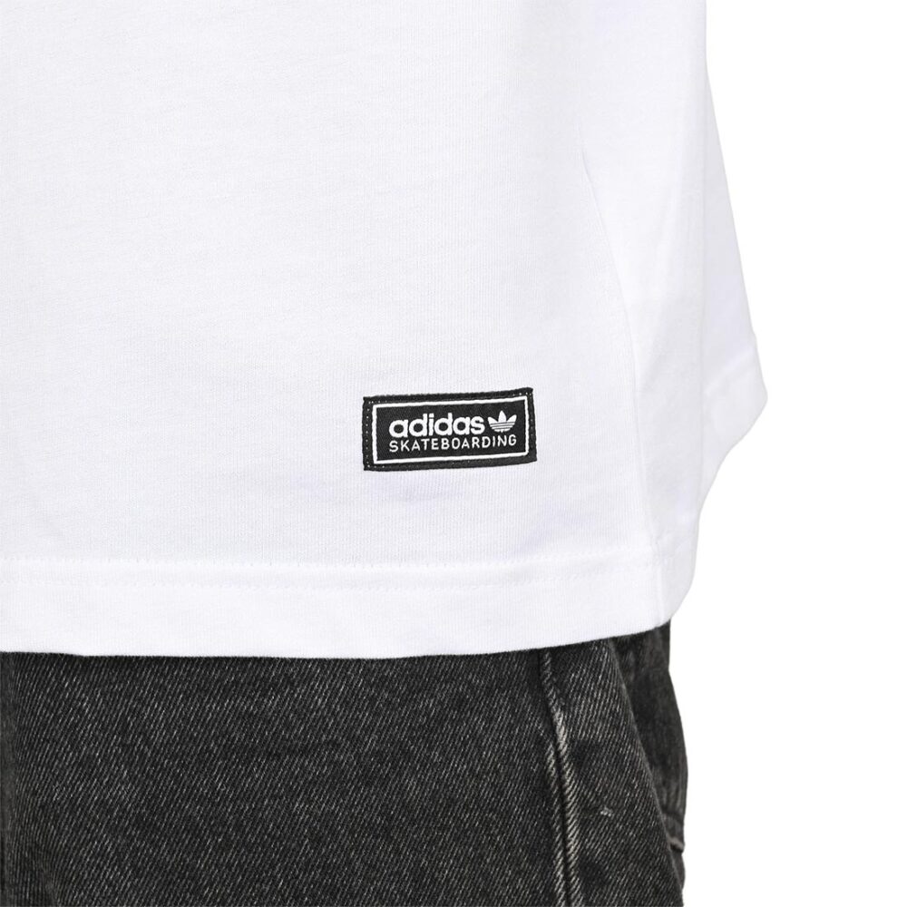 Adidas Skateboarding Ringer S/S T-Shirt - White/Aurora Ink