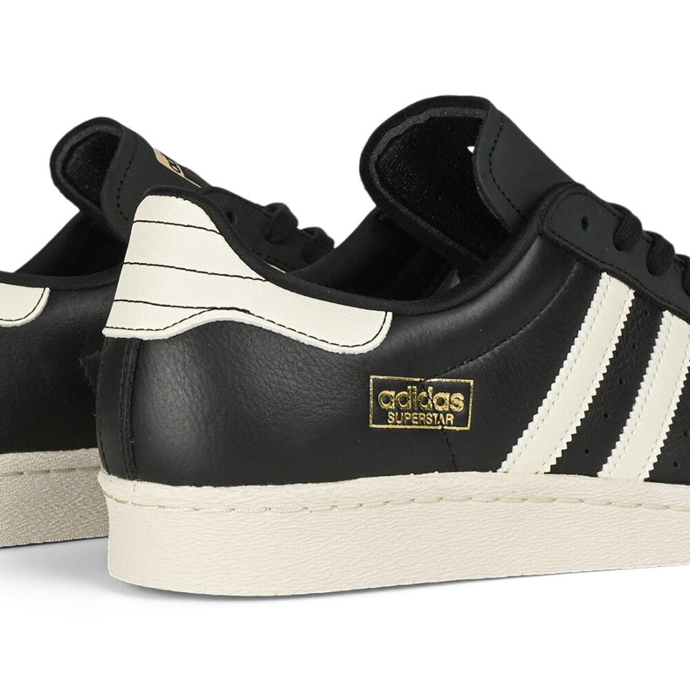 Adidas Superstar 80 ADV Skate Shoes - Black/Cream White/Gold