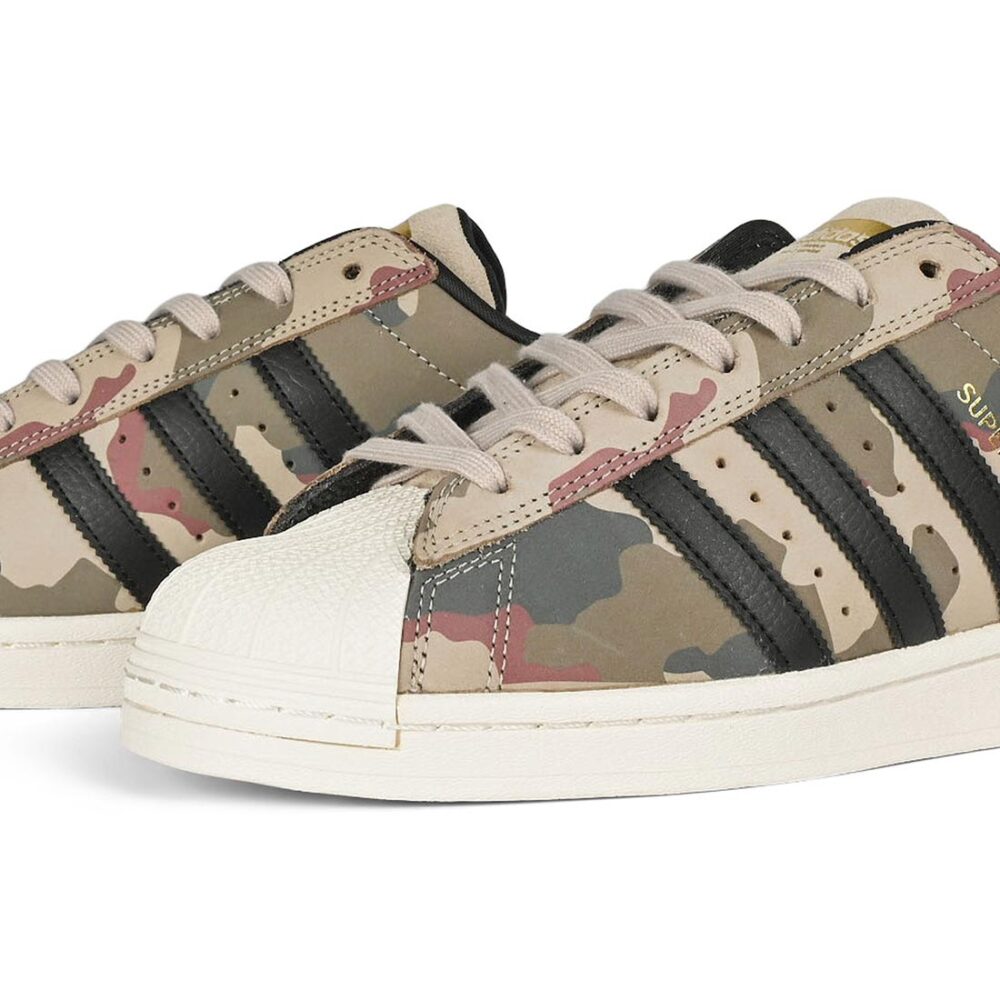 Adidas Superstar ADV Skate Shoes - Khaki/Black/Chalk White