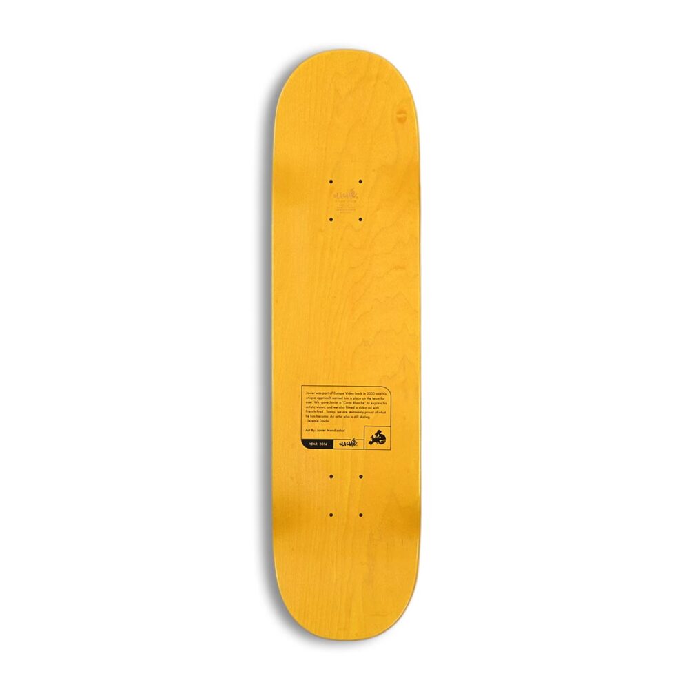 Cliche Javier Mendizabel Griptape Art 8.25" Skateboard Deck - Teal/White